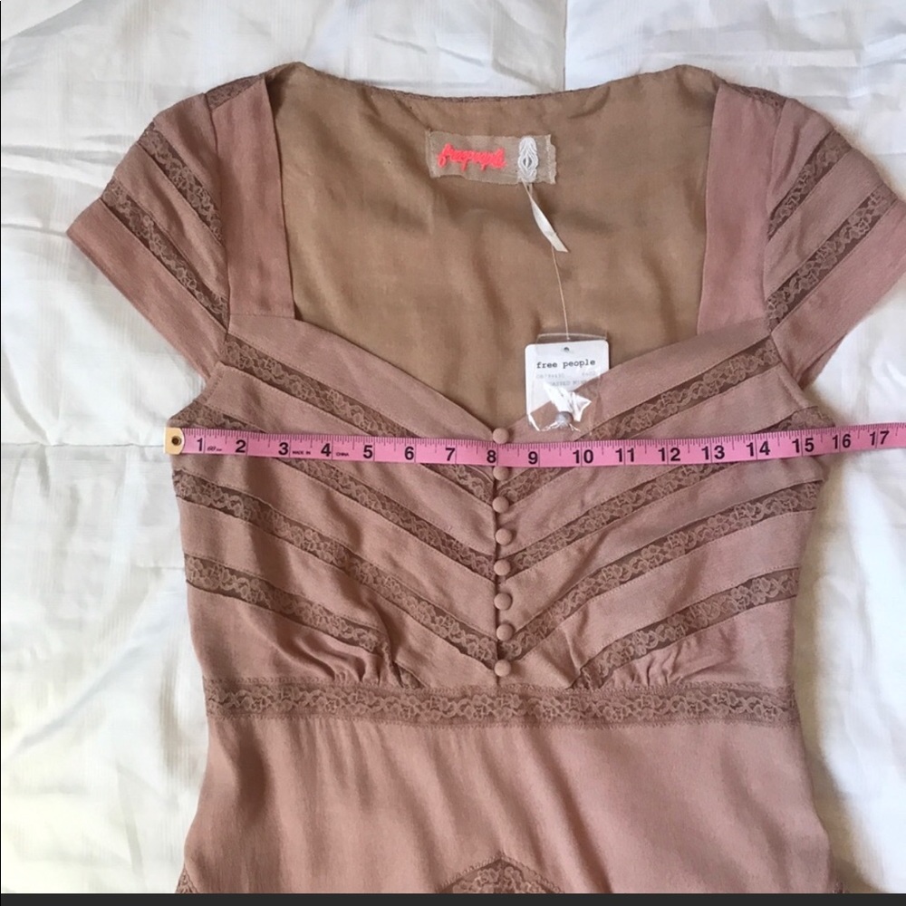 Free People Elle Mini Dress In Toasted Mink NWT - Picture 7 of 8